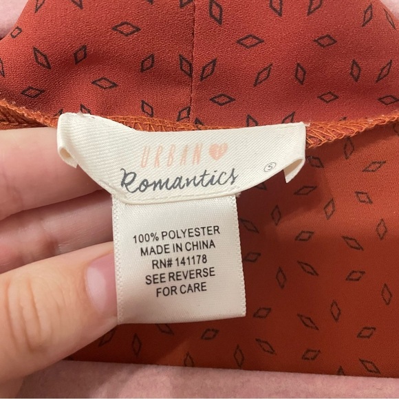 Urban Outfitters | Urban Romantics Orange Top Size Small - Picture 4 of 4
